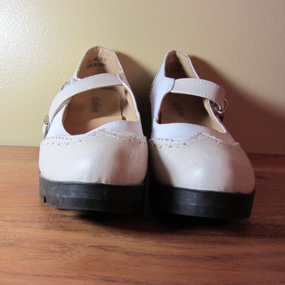 white & cream fashion creeper maty jane shoes size 39 or US 8.5 (CL346) - Picture 3 of 13